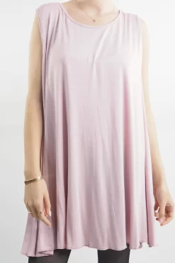 Made In Italy Fine Jersey Swing Vest Rose