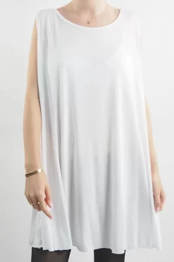 Made In Italy Fine Jersey Swing Vest White