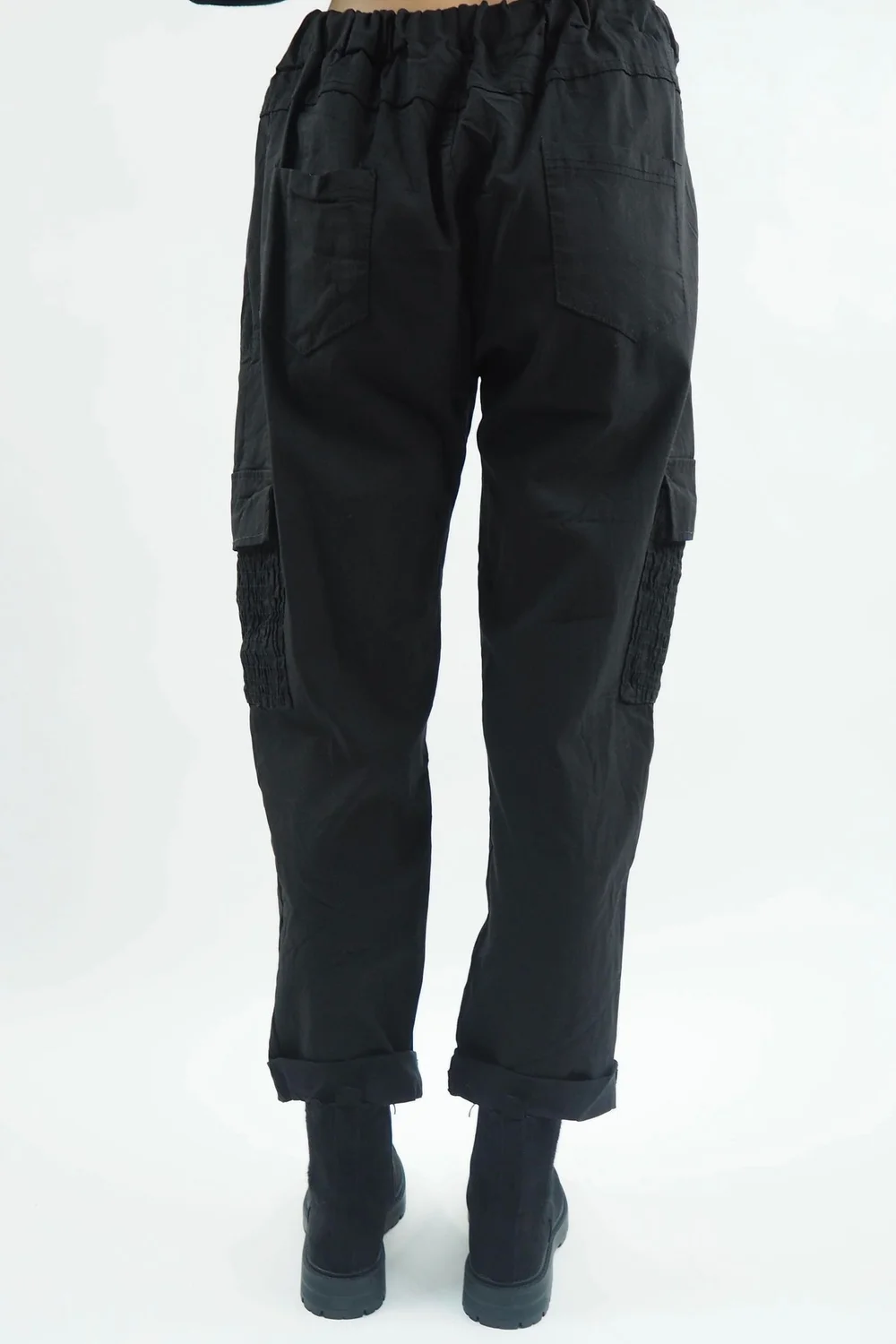 Made In Italy GiGi Cargo Magic Trouser Black 6 Made In Italy GiGi Cargo Magic Trouser Black - Image 4
