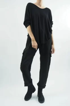 Made In Italy GiGi Cargo Magic Trouser Black 14 Made In Italy GiGi Cargo Magic Trouser Black -Fashion Women's Store made in italy gigi cargo magic trouser black05.jpg