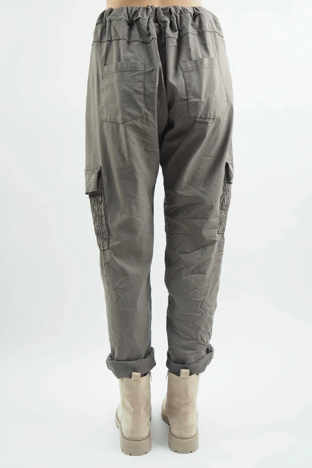 Made In Italy GiGi Cargo Magic Trouser Earth 6 Made In Italy GiGi Cargo Magic Trouser Earth - Image 4