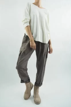 Made In Italy GiGi Cargo Magic Trouser Earth 13 Made In Italy GiGi Cargo Magic Trouser Earth -Fashion Women's Store made in italy gigi cargo magic trouser earth05.jpg