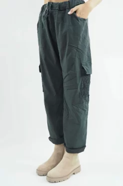 Made In Italy GiGi Cargo Magic Trouser Graphite Grey