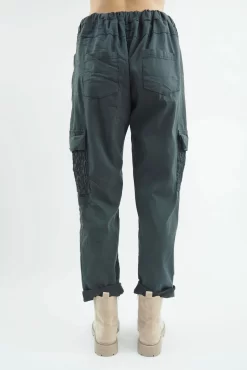 Made In Italy GiGi Cargo Magic Trouser Graphite Grey -Fashion Women's Store made in italy gigi cargo magic trouser graphite04.jpg