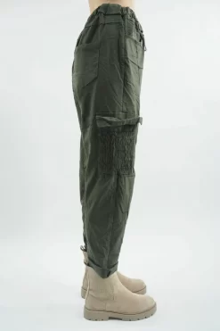 Made In Italy GiGi Cargo Magic Trouser Khaki -Fashion Women's Store made in italy gigi cargo magic trouser khaki03.jpg