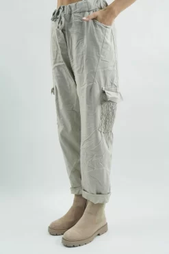 Made In Italy GiGi Cargo Magic Trouser Stone