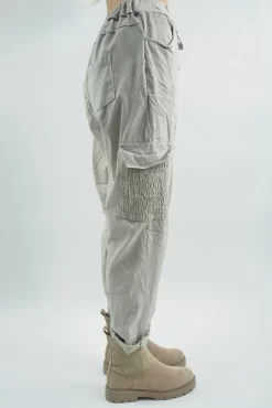 Made In Italy GiGi Cargo Magic Trouser Stone -Fashion Women's Store made in italy gigi cargo magic trouser stone03.jpg
