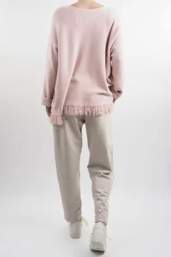 Made In Italy Halo Fringe Box Knit Top Blush Pink -Fashion Women's Store made in italy halo fringe box knit top blush 3.jpg