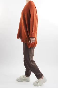 Made In Italy Halo Fringe Box Knit Top Saffron -Fashion Women's Store made in italy halo fringe box knit top saffron2001.jpg