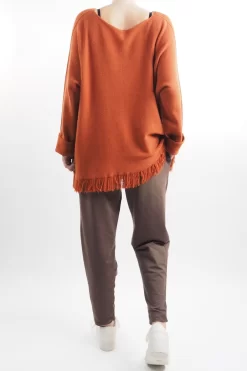 Made In Italy Halo Fringe Box Knit Top Saffron -Fashion Women's Store made in italy halo fringe box knit top saffron2002.jpg