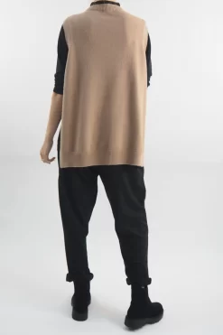 Made In Italy Halo Knit Tank Top Camel -Fashion Women's Store made in italy halo knit tank camel 4.jpg