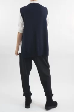 Made In Italy Halo Knit Tank Top Ink -Fashion Women's Store made in italy halo knit tank navy 4.jpg