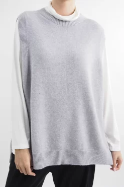 Made In Italy Halo Knit Tank Top Grey