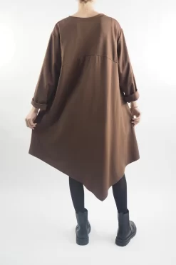 Made In Italy Hope Asymmetric Panel Dress Chestnut 9 Made In Italy Hope Asymmetric Panel Dress Chestnut -Fashion Women's Store made in italy hope asymmetric panel dress chestnut 8.jpg