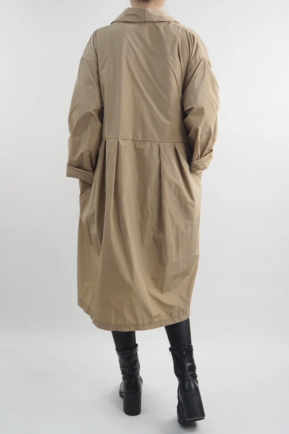 Made In Italy Hope Lapel Smock Mac Soft Camel 5 Made In Italy Hope Lapel Smock Mac Soft Camel - Image 3