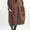 Made In Italy Hope Lapel Smock Mac Chestnut -Fashion Women's Store made in italy hope lapel smock mac chestnut 1.jpg