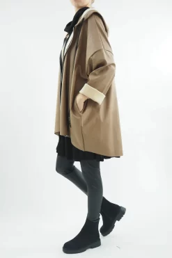 Made In Italy Hope Leather Look Cocoon Jacket Toast 9 Made In Italy Hope Leather Look Cocoon Jacket Toast -Fashion Women's Store made in italy hope leather look cocoon jacket toast4.jpg