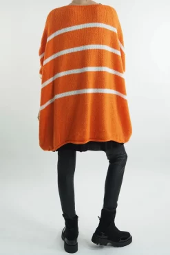 Made In Italy Hush Breton Grunge Knit Top Marmalade -Fashion Women's Store made in italy hush breton grunge knit marmalade203.jpg