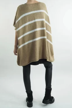 Made In Italy Hush Breton Grunge Knit Top Toast -Fashion Women's Store made in italy hush breton grunge knit toast203.jpg