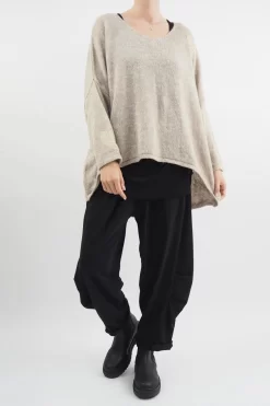 Made In Italy Hush Heart Of Gold Knit Top Oatmeal