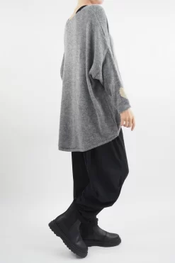 Made In Italy Hush Heart Of Gold Knit Top Slate 7 Made In Italy Hush Heart Of Gold Knit Top Slate -Fashion Women's Store made in italy hush heart of gold knit slate02.jpg