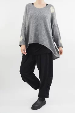 Made In Italy Hush Heart Of Gold Knit Top Slate 9 Made In Italy Hush Heart Of Gold Knit Top Slate -Fashion Women's Store made in italy hush heart of gold knit slate04.jpg