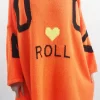 Made In Italy Hush Rock N Roll Knit Top Orange