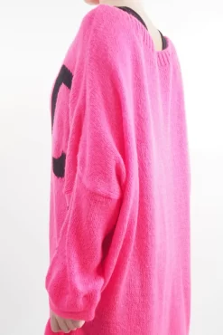 Made In Italy Hush Rock N Roll Knit Top Pink -Fashion Women's Store made in italy hush rock n roll knit top pink03.jpg