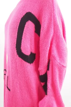 Made In Italy Hush Rock N Roll Knit Top Pink -Fashion Women's Store made in italy hush rock n roll knit top pink04.jpg