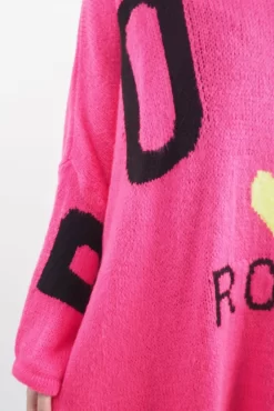 Made In Italy Hush Rock N Roll Knit Top Pink -Fashion Women's Store made in italy hush rock n roll knit top pink08.jpg