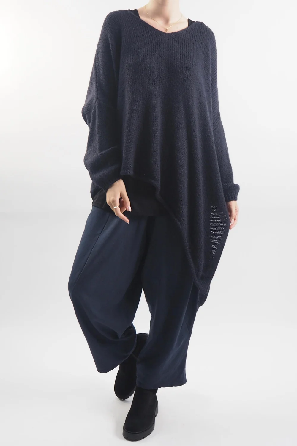 Made In Italy Hush Super Slant Knit Top Ink 3 Made In Italy Hush Super Slant Knit Top Ink