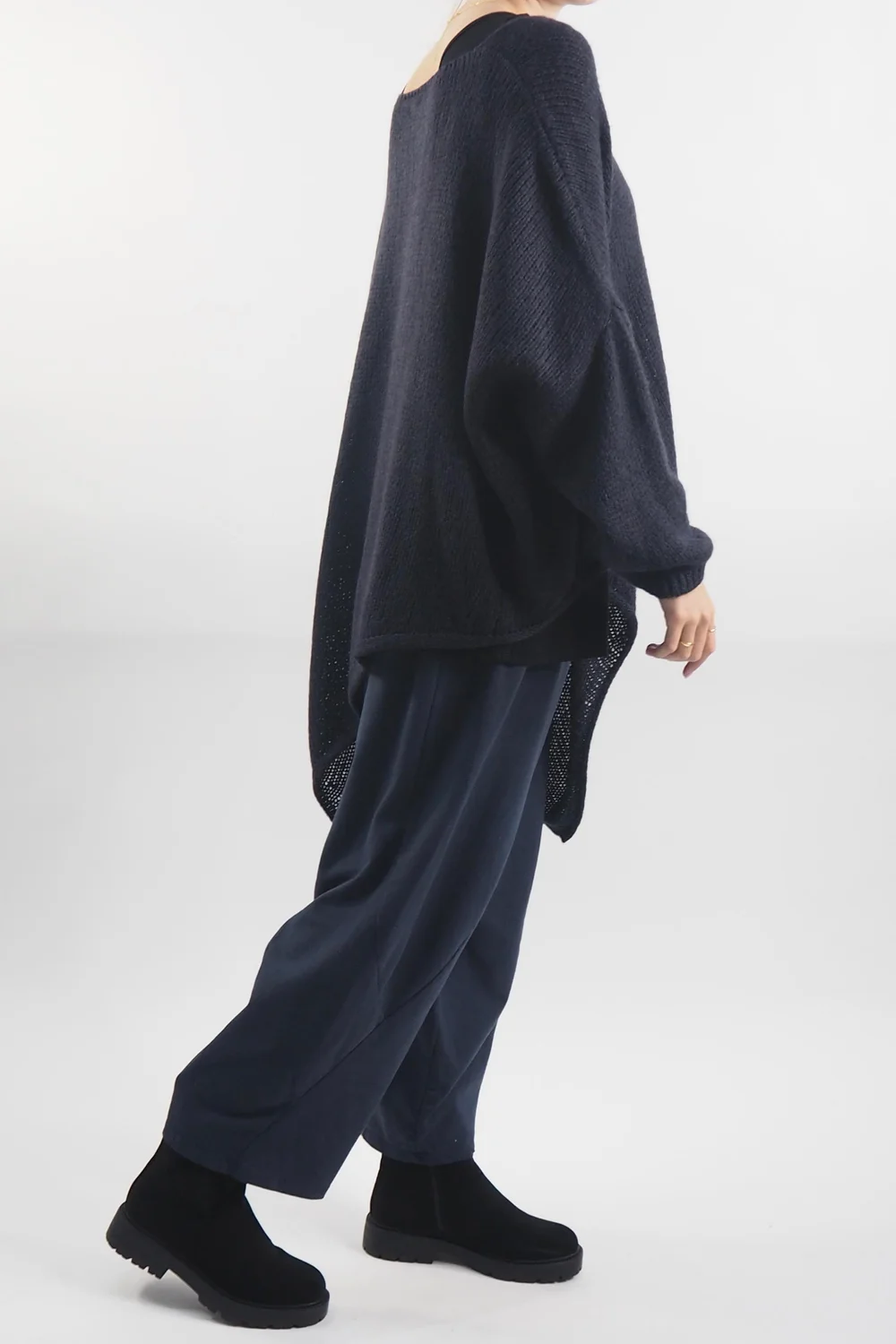 Made In Italy Hush Super Slant Knit Top Ink 6 Made In Italy Hush Super Slant Knit Top Ink - Image 4