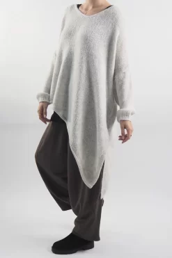 Made In Italy Hush Super Slant Knit Top Stone -Fashion Women's Store made in italy hush super slant knit stone204.jpg