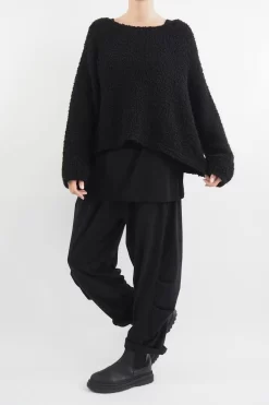 Made In Italy Hygge Boucle Knit Top Black -Fashion Women's Store made in italy hygge boucle knit top black14.jpg