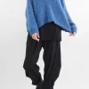 Made In Italy Hygge Boucle Knit Top Soft Cobalt