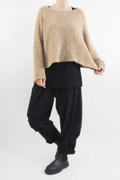 Made In Italy Hygge Boucle Knit Top Toast -Fashion Women's Store made in italy hygge boucle knit top toast14.jpg