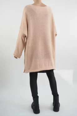 Made In Italy Inside Out Knit Top Ballet Blush Pink -Fashion Women's Store made in italy inside out knit ballet blush03.jpg