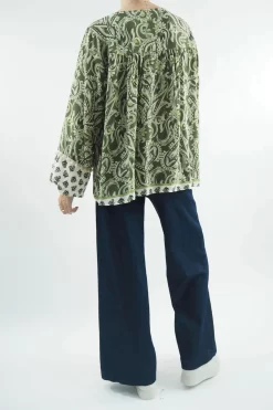 Made In Italy Joplin Folk Blouse Olive -Fashion Women's Store made in italy joplin folk blouse olive04.jpg