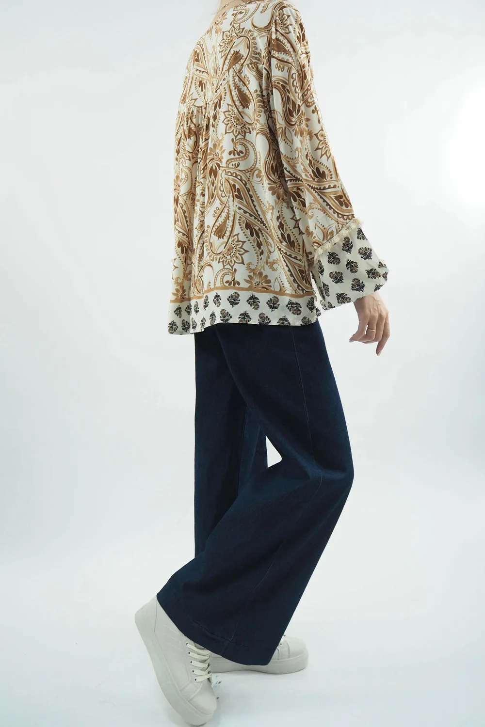 Made In Italy Joplin Folk Blouse Walnut 5 Made In Italy Joplin Folk Blouse Walnut - Image 3