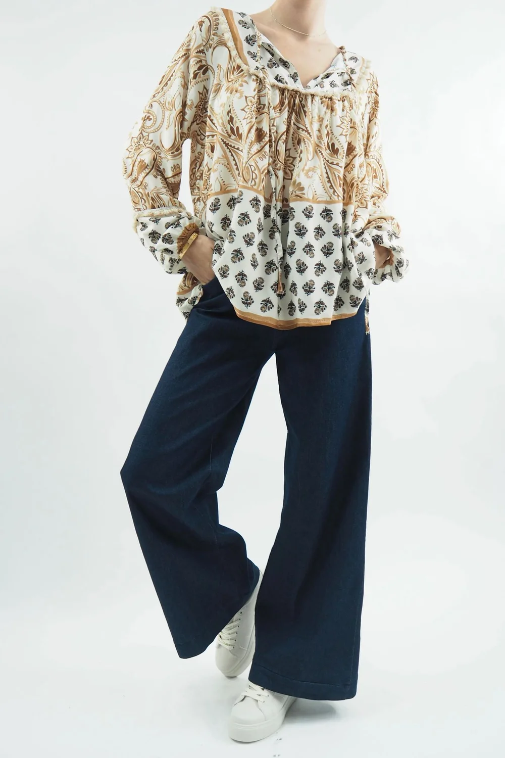 Made In Italy Joplin Folk Blouse Walnut 7 Made In Italy Joplin Folk Blouse Walnut - Image 5