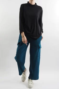 Made In Italy Jumbo Softie Stretch Cord Cargo Pant Prussian -Fashion Women's Store made in italy jumbo softie stretch cord cargo pant prussian 5.jpg