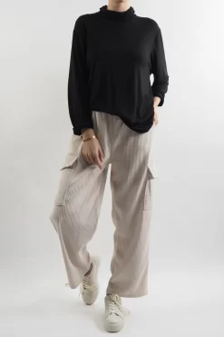 Made In Italy Jumbo Softie Stretch Cord Cargo Pant Stone -Fashion Women's Store made in italy jumbo softie stretch cord cargo pant stone 5.jpg