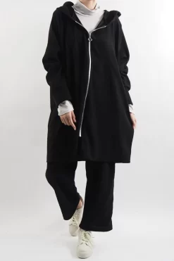 Made In Italy Jumbo Softie Stretch Cord Long Zip Jacket Black -Fashion Women's Store made in italy jumbo softie stretch cord long zip jacket black 3.jpg