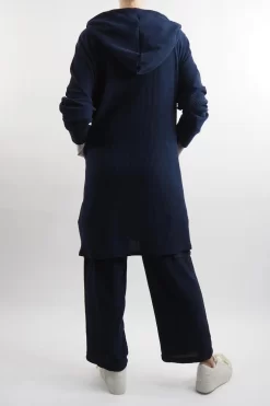 Made In Italy Jumbo Softie Stretch Cord Long Zip Jacket Ink -Fashion Women's Store made in italy jumbo softie stretch cord long zip jacket ink 3.jpg