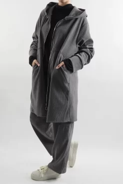 Made In Italy Jumbo Softie Stretch Cord Long Zip Jacket Storm -Fashion Women's Store made in italy jumbo softie stretch cord long zip jacket storm 4.jpg