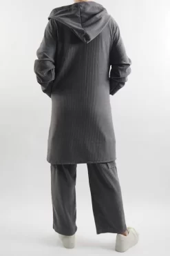 Made In Italy Jumbo Softie Stretch Cord Long Zip Jacket Storm -Fashion Women's Store made in italy jumbo softie stretch cord long zip jacket storm 5.jpg