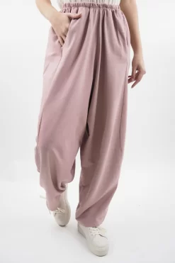 Made In Italy Lagenlook Classic Cocoon Pant Antique Rose