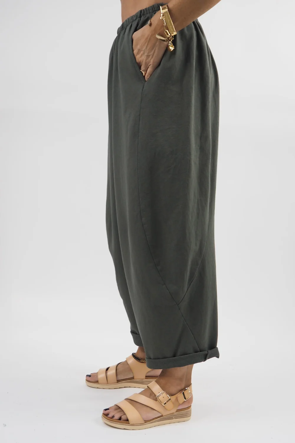 Made In Italy Lagenlook Classic Cocoon Pant Bonsai 4 Made In Italy Lagenlook Classic Cocoon Pant Bonsai - Image 2