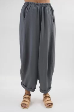 Made In Italy Lagenlook Classic Cocoon Pant Storm