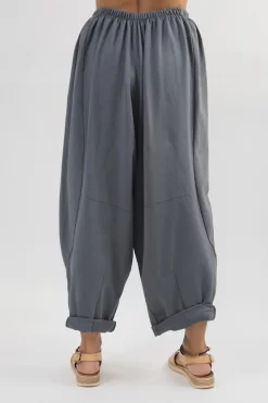 Made In Italy Lagenlook Classic Cocoon Pant Storm -Fashion Women's Store made in italy lagenlook classic cocoon pant storm 3.jpg